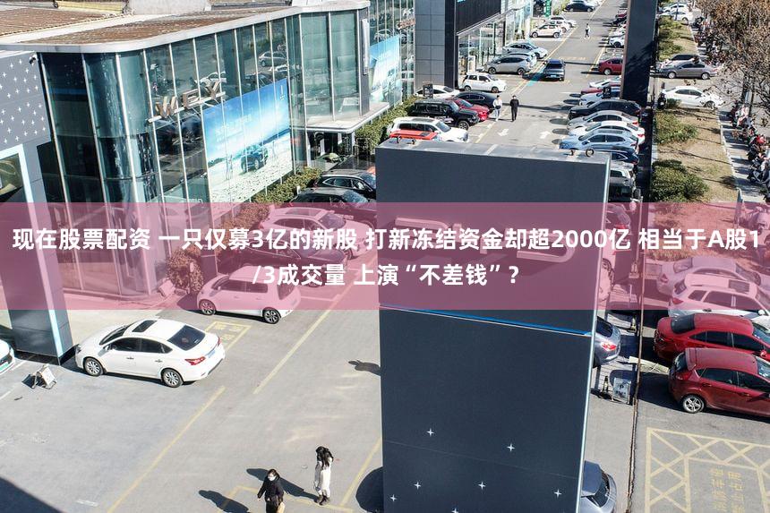 现在股票配资 一只仅募3亿的新股 打新冻结资金却超2000亿 相当于A股1/3成交量 上演“不差钱”？