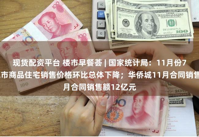 现货配资平台 楼市早餐荟 | 国家统计局：11月份70个大中城市商品住宅销售价格环比总体下降；华侨城11月合同销售额12亿元