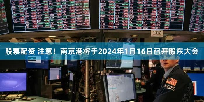 股票配资 注意！南京港将于2024年1月16日召开股东大会